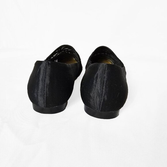 Vintage Mootsies Tootsies 90's Black Embroidered Slip On Flats - Picture 3 of 6